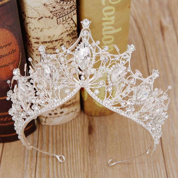 

bridal crown headdress luxury baroque crown hair crown wedding pgraphy wedding dress accessories, Slivery;golden