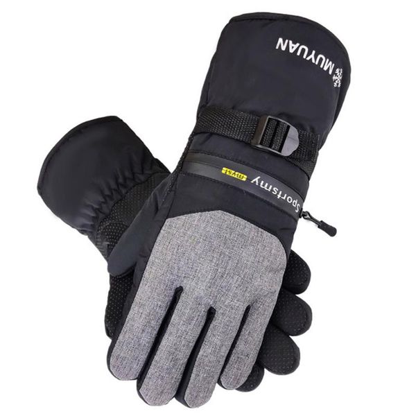 

ski gloves 1 pair protective winter hiking windproof insulated waterproof keep warm outdoor sports men snowboard full finger