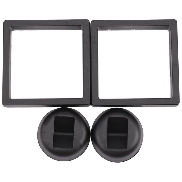 

jewelry pouches, bags square 3d floating frame holder coin box display show case, 9x9cm (without base) qty:2pcs, Pink;blue