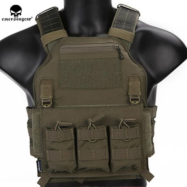 

emersongear tactical vest 420 plate carrier molle body armor swat harness military cs protective gear range hunting jackets, Camo;black