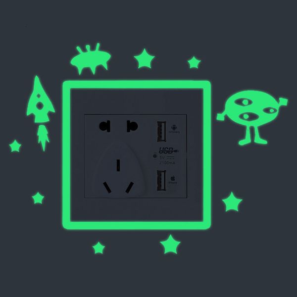 

oy303 luminous stickers carved switch paste star sky children's room fluorescent bedroom socket protection