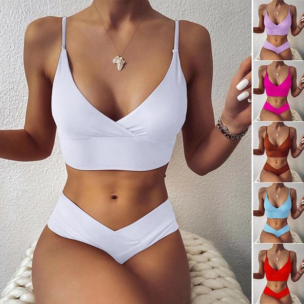 

women's swimwear high waist bikini women thong bikinis set beachwear swimming bathing suit, White;black
