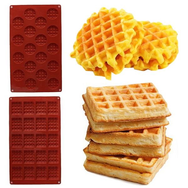 

baking moulds silicone mold waffle tray diy module kitchen cooking cake making tool chocolate muffin mould