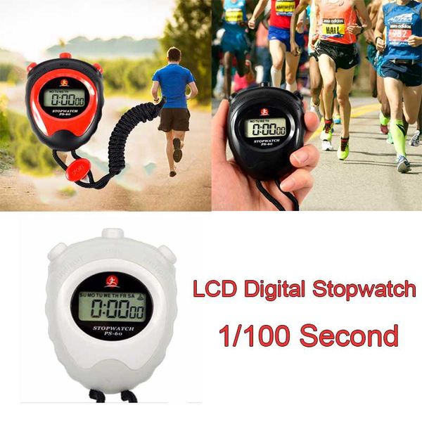 

timers 1/5pcs running training sports professional handheld timer digital lcd chronograph satch alarm clock counter
