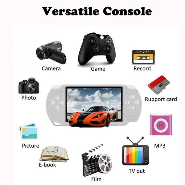 

handheld game console 10,000 games 4.3 inch screen mp4 player mp5 real 8g 8bit 16bit 32bit camera video portable players