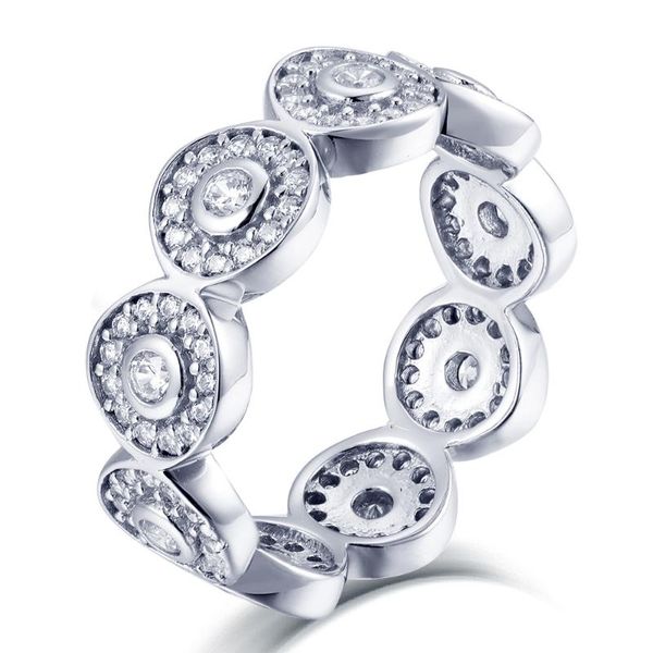 

wedding rings sterling silver retro full eternity body ring european and american temperament ladies wholesale tl-362, Slivery;golden