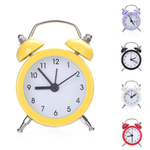 Altri orologi Accessori Mini sveglia in metallo Portatile per la casa all'aperto Orologio da cartone animato adorabile Regalo retrò per i bambini Amici Desktop