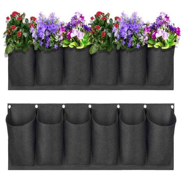

waterproof Â·1 non-woven fabric 6 pockets horizontal planters & pots