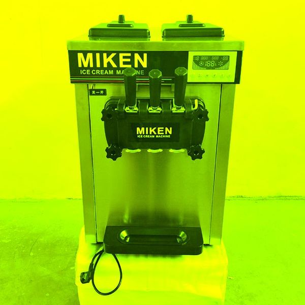 

soft serve ice cream machine three flavors deskmakers vending making