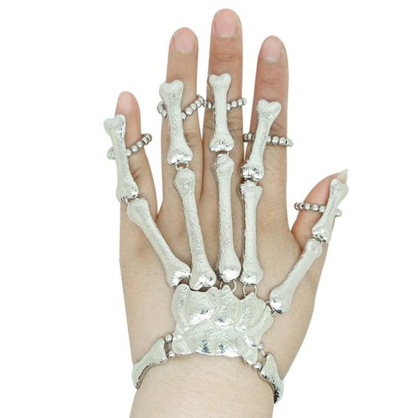 

five fingers gloves women winter thermalhalloween halloween ghost festival masquerade funny props gifts nightclub party punk 9.5, Blue;gray