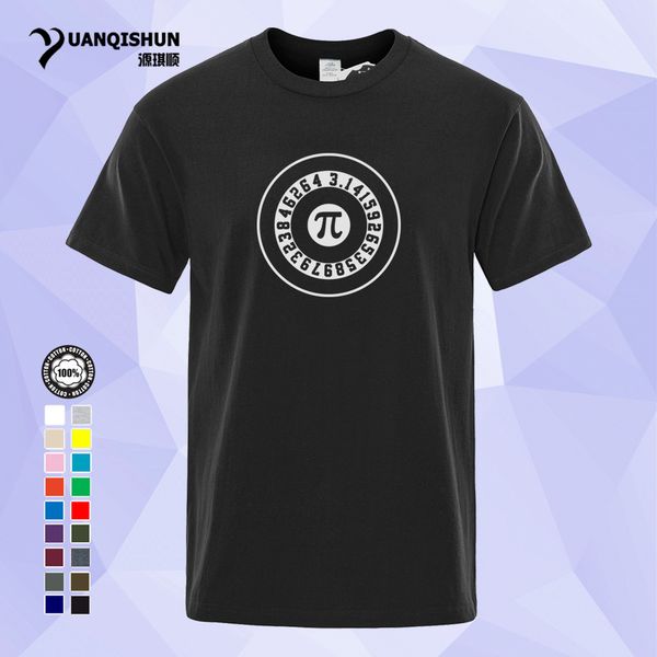 

yuanqishun geek style tshirt pi math novelty t shirt breathable cotton loose nerd streeetwear casual men tshirts 1184-z, White;black