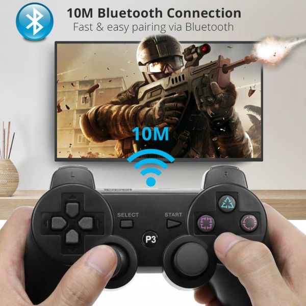 Controladores de jogo joysticks gamepad wireless bluetooth joystick para ps3 console de controlador 3 acessórios de jogos joypad