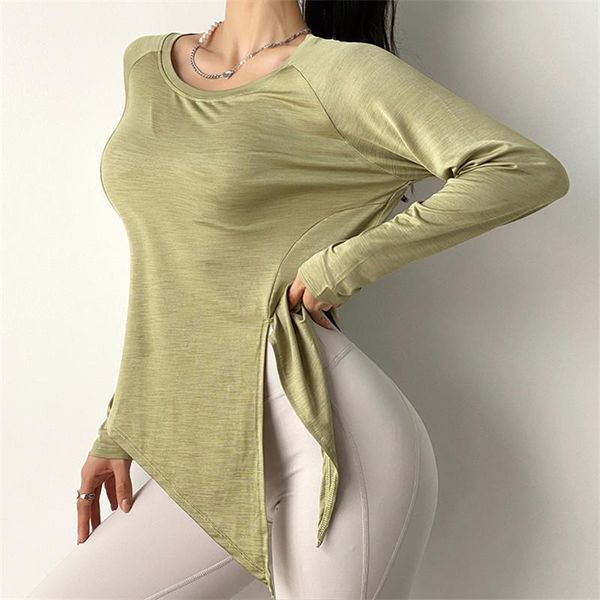 

yoga women sport shirt open front fitness t clothes athletic gym workout loose sportswear outfit