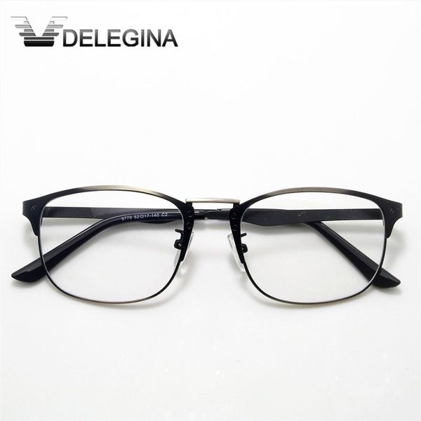 

retro metal glasses frames men optical frame fashion sunglasses, Black