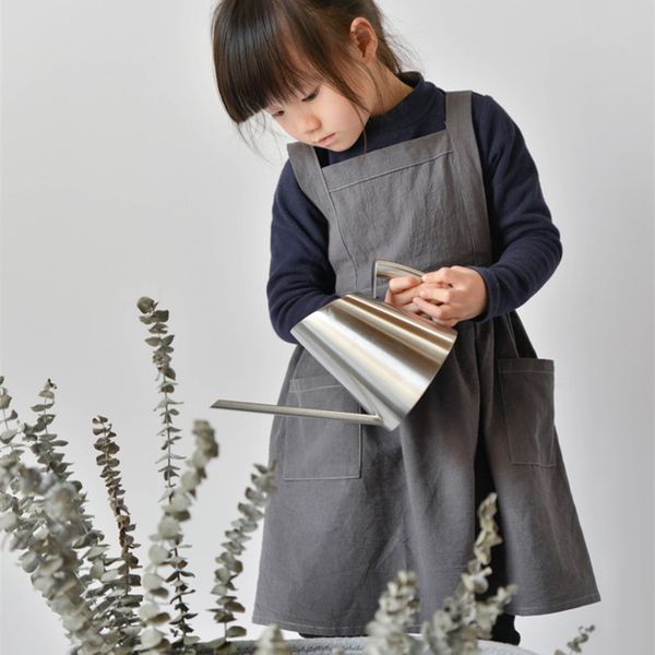 

2021 cotton clean color fashion girls apron drs