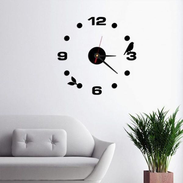 

daily home wall sticker clock 3 d diy acrylic mirror living room decoration clocks