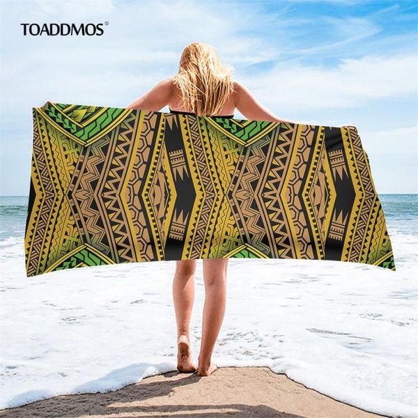 

towel toaddmos bathroom towels polynesian tribal pattern micrifiber quick dry travel beach for gym spa kids adults yoga blankets