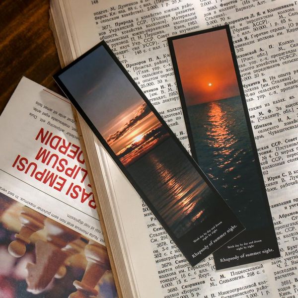 Segnalibro 30pcs/set Segnalibri di carta Viste romantiche del treno Scheda dei marcatori del libro per la cancelleria dei libri