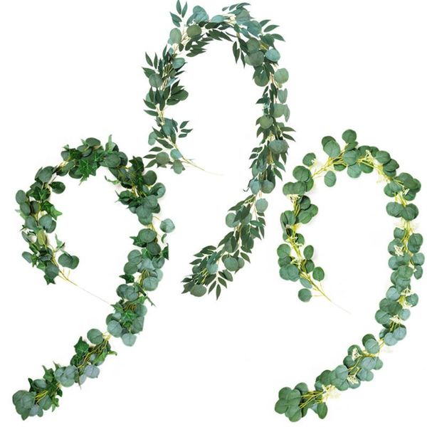 

decorative flowers & wreaths 2021 home decoration accessories 2m artificial leaves compo vine simulation rattan wedding wall decor room