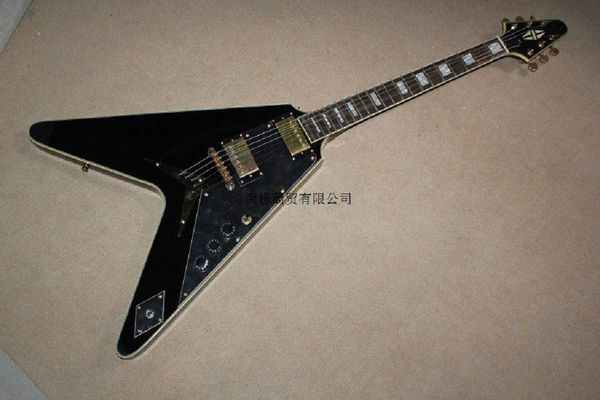

. custom electric guitar flying v rosewood fingerboard, golden hardware @31
