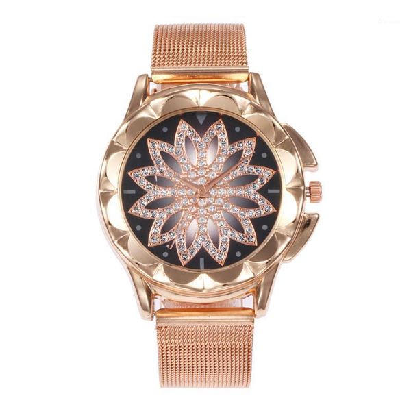 

wristwatches luxury crystal women watches fashion dress watch rose gold female quartz clock montres femme bayan kol saat, Slivery;brown