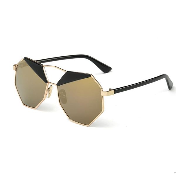 

sunglasses 2021 metal personalized fashion women's polygon irregular trend temperament glasses uv400, White;black