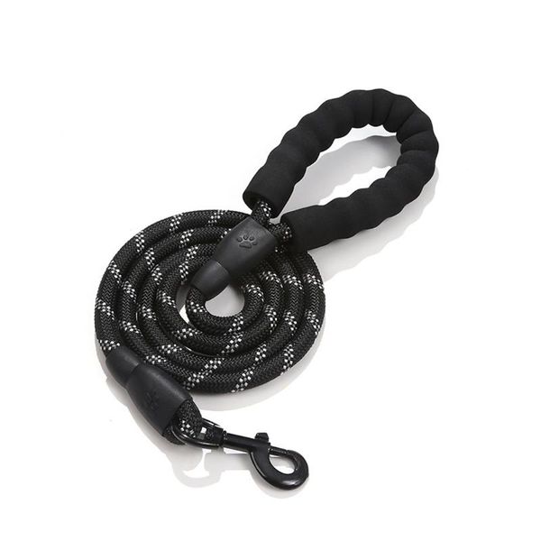 

1.5m large dog leash medium big collar leashes strong reflective lead rope for labrador husky rottweiler correa de perro collars &