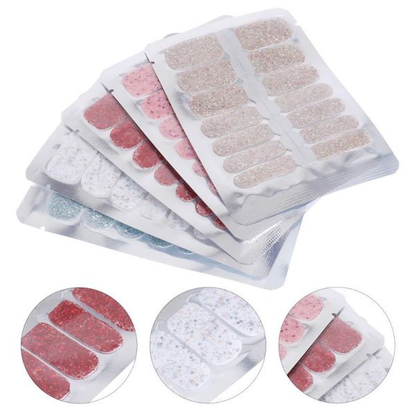 

nail brushes 1set of polish strips diy stickers decals stylish decor, Yellow