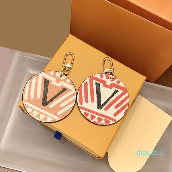 

deigner pu leather keychain accessories fashion key chain circular keychains buckle for men women hanging decoration, Silver