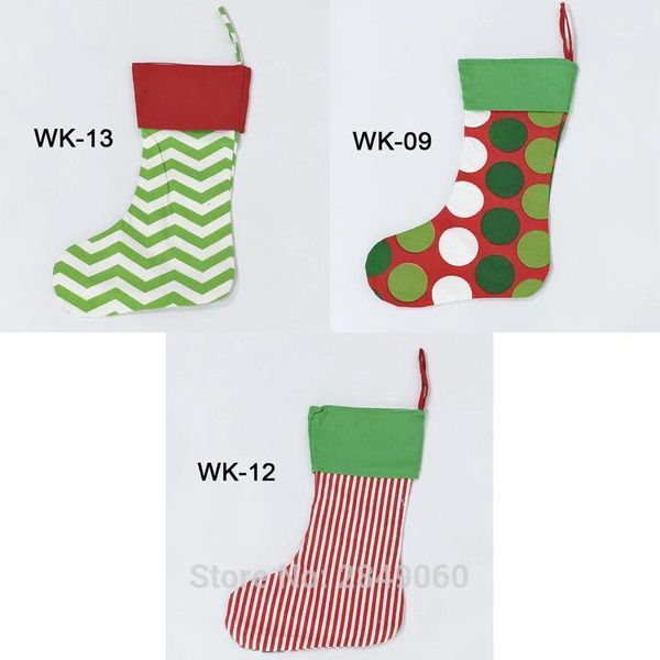 

christmas decorations handmade stocking bag 50pcs santa claus socks candy cane gift tree hanging decoration party1