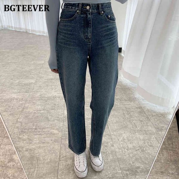 

jeans new streetwear high waist women denim casual loose female straight leg jeans pants 2021 spring ladies pantalon femme pzb8, Blue