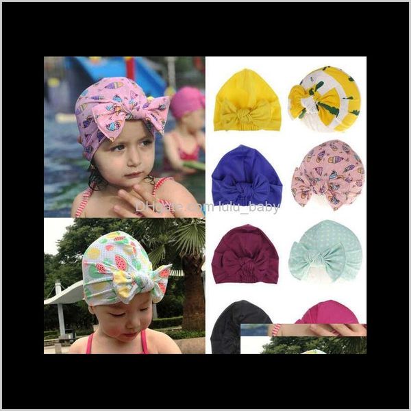 Crianças meninas bebê criança Turbante Bonés Head Headband Band Band Swim U5x62 Acessórios AJDXB