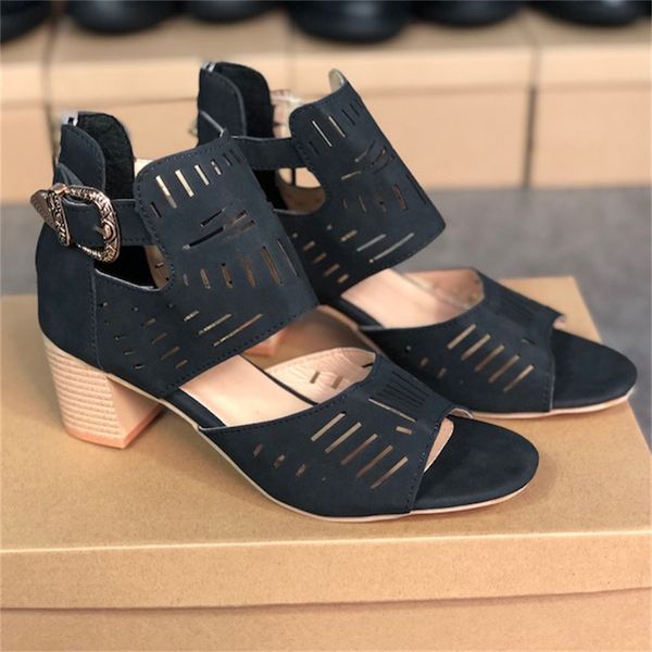 Damen-Sandalen, Peep-Toe-Lederschuhe, sexy, aushöhlen, High-Heels, Plateauschuh, Sommer-Strasssteine, Kristalle, Sandale mit Metallschnalle, Größe 35–43, 06