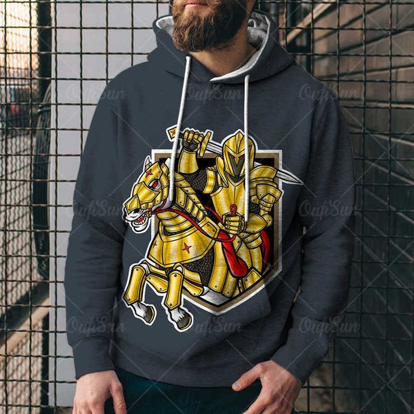 

men's loose 3d digital printed hooded sweaters x7wc, Black