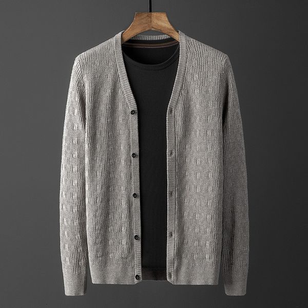 

sweaters knit spring and autumn pure color cardigan pullover sweater men's v-neck jacket korean fashion casual ted men, White;black