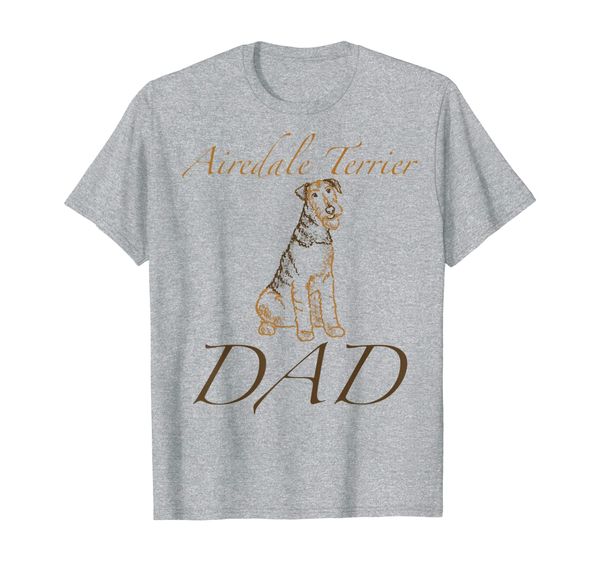 

mens airedale terrier dad tee t shirt tshirt t-shirt, White;black