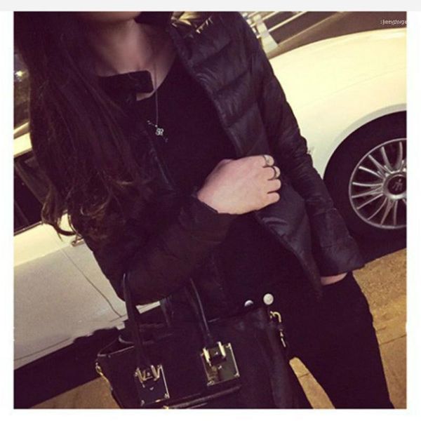 

winter spring 2021 women outwear jacket casual black slim short coat female thin cotton padded zipper plus size1