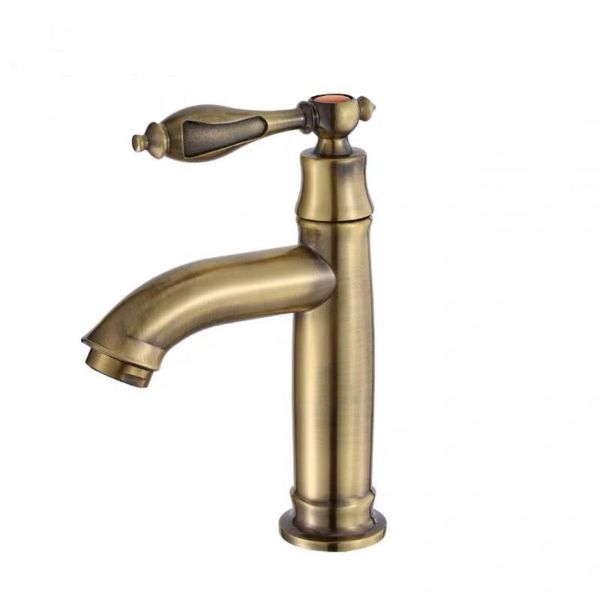 

european style retro basin faucets antique brass faucet bathroom with single handle vintage deck mount cold bath mixer water tap sink