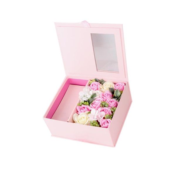 

gift wrap 1pc soap rose box simulated flower creative flowers exquisite valentine day for girlfriends (