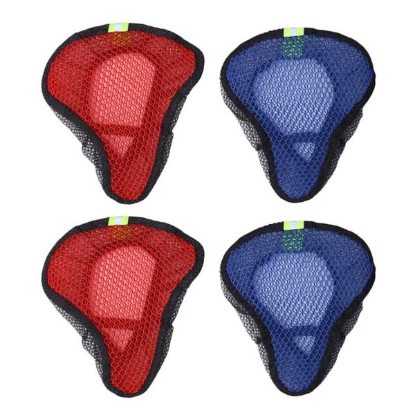 

bike saddles 4pcs seat cover protective comfortable mountain saddle supplies accessories(blue, red, each 2)