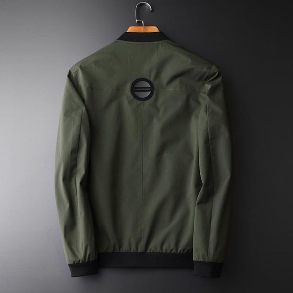 

army green spring arrival stand collar slim fit men's fashion jackets men coat plus size m-4xl, Black;brown