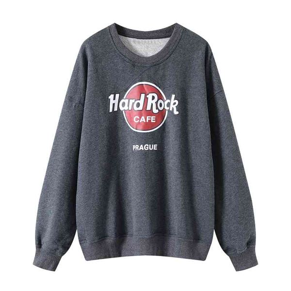 

oversize girls thick cotton sweatshirts autumn fashion ladies streetwear loose pullovers women chic 210427, Black