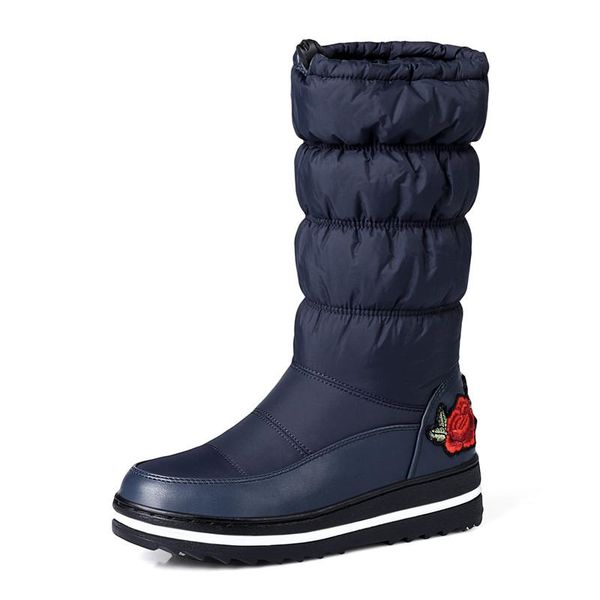 

boots down snow winter women, Black