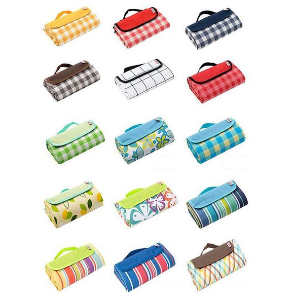 

waterproof oxford foldable outdoor camping mat widen picnic plaid beach blanket baby multiplayer pads