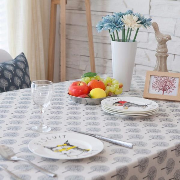 

cotton&linen table cloth lace modern style cover wedding