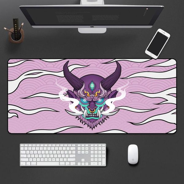 

mouse pads & wrist rests color changing mask pad art style anime natural rubber non-slip table mat large gamer carpet xxl 80x30cm