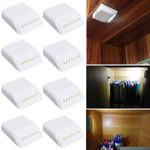 

cabinet light 10-1pcs 7leds led under battery powered sensor touch closet lamp for kitchen cupboard wardrobe inner night
