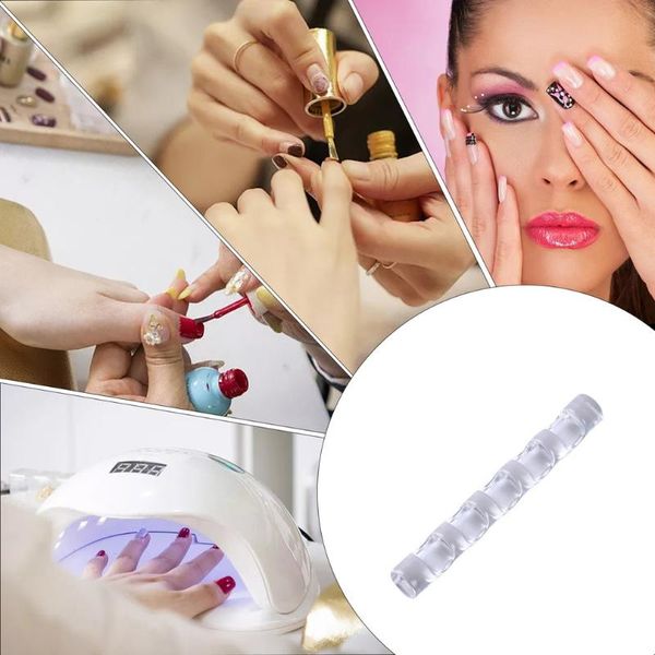 

nail art kits 5 grids acrylic clear brush rack shelf painting pen rest holder stand colorful uv gel display