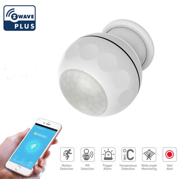 

smart home control z-wave plus wireless pir motion sensor +temperature detector automation z wave alarm system