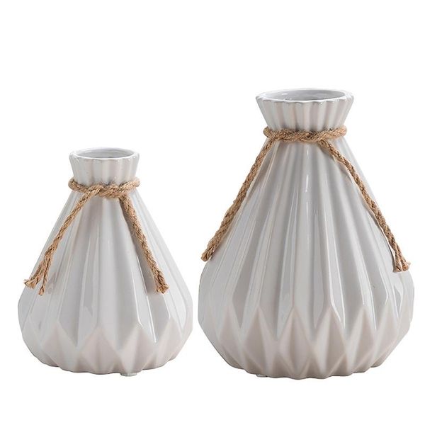 

vases with twine knot decoration set of 2 decor for home deskliving room office or bookshelf
